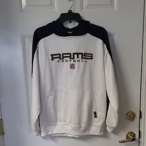 NFL Rams Football Hoodie, size medium.